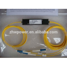 Alta qualidade ABS / cassete / cônico caixa tipo FBT divisor, 1 2 1x2 1 * 2 LC UPC / PC fibra óptica divisor / acoplador, modo único 9/125